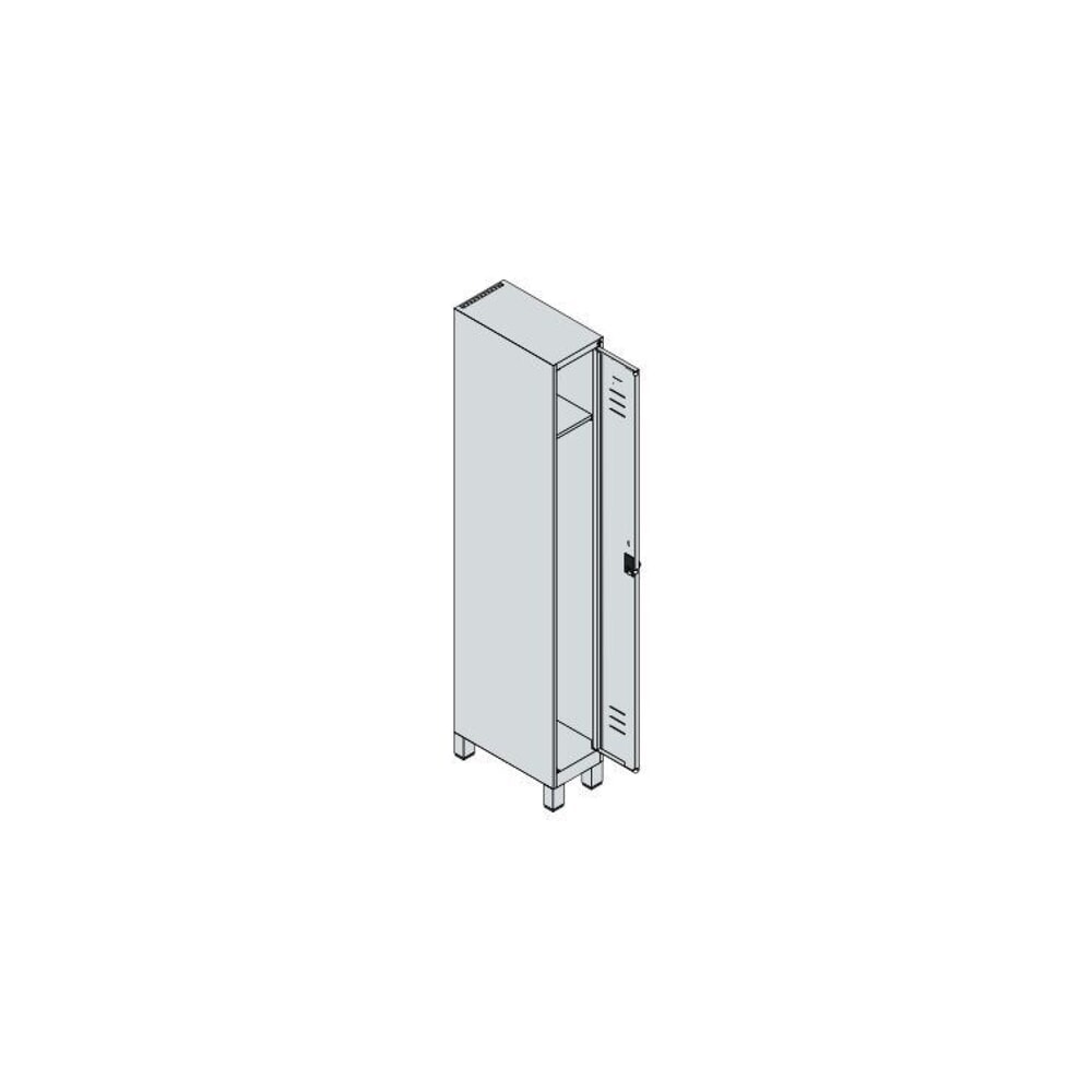 Produktabbildung Nr. 8: C+P Spind Classic PLUS, Füße, 1 Abteil, HxBxT 1.950 x 250 x 500 mm, lichtgrau, lichtgrau, Zylinderschloss, ohne Mitteltrennwand