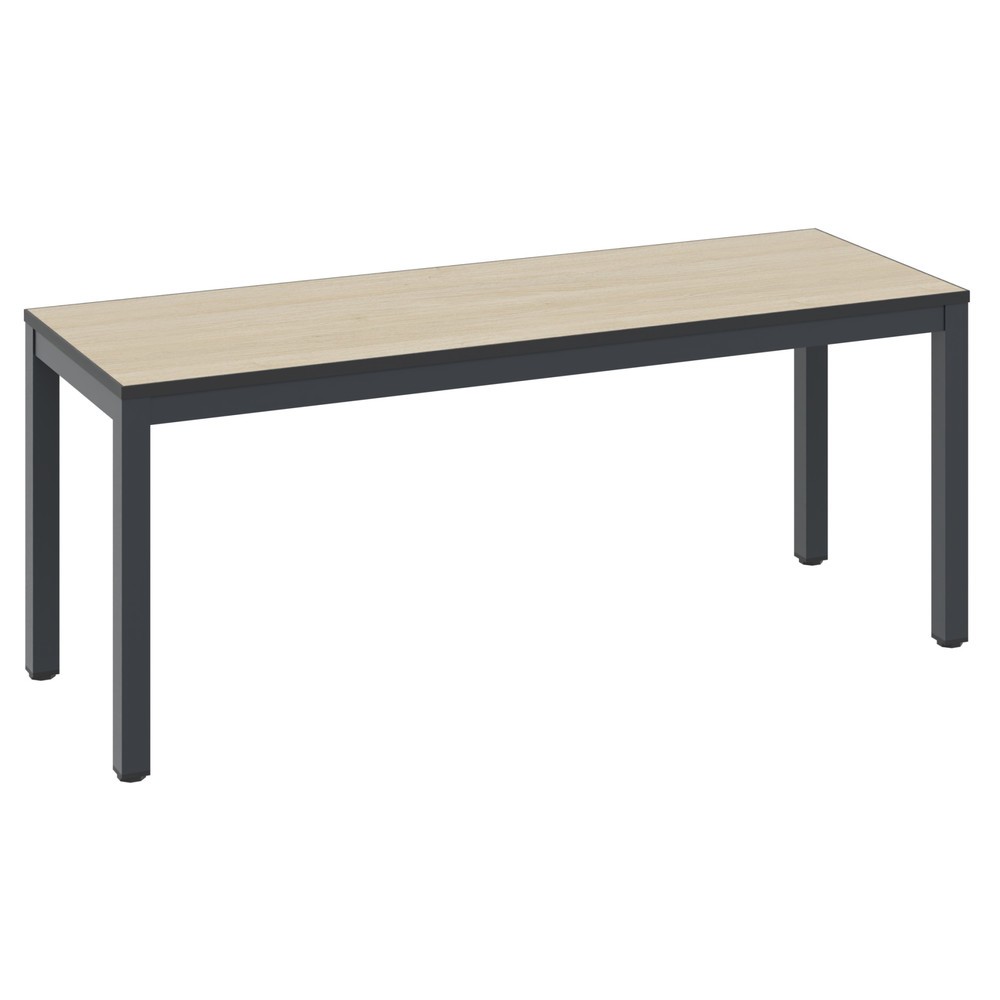 Produktabbildung Nr. 1: C+P Umkleidesitzbank Basic Plus, Länge 1.000 mm, schwarzgrau/Eiche Sereno