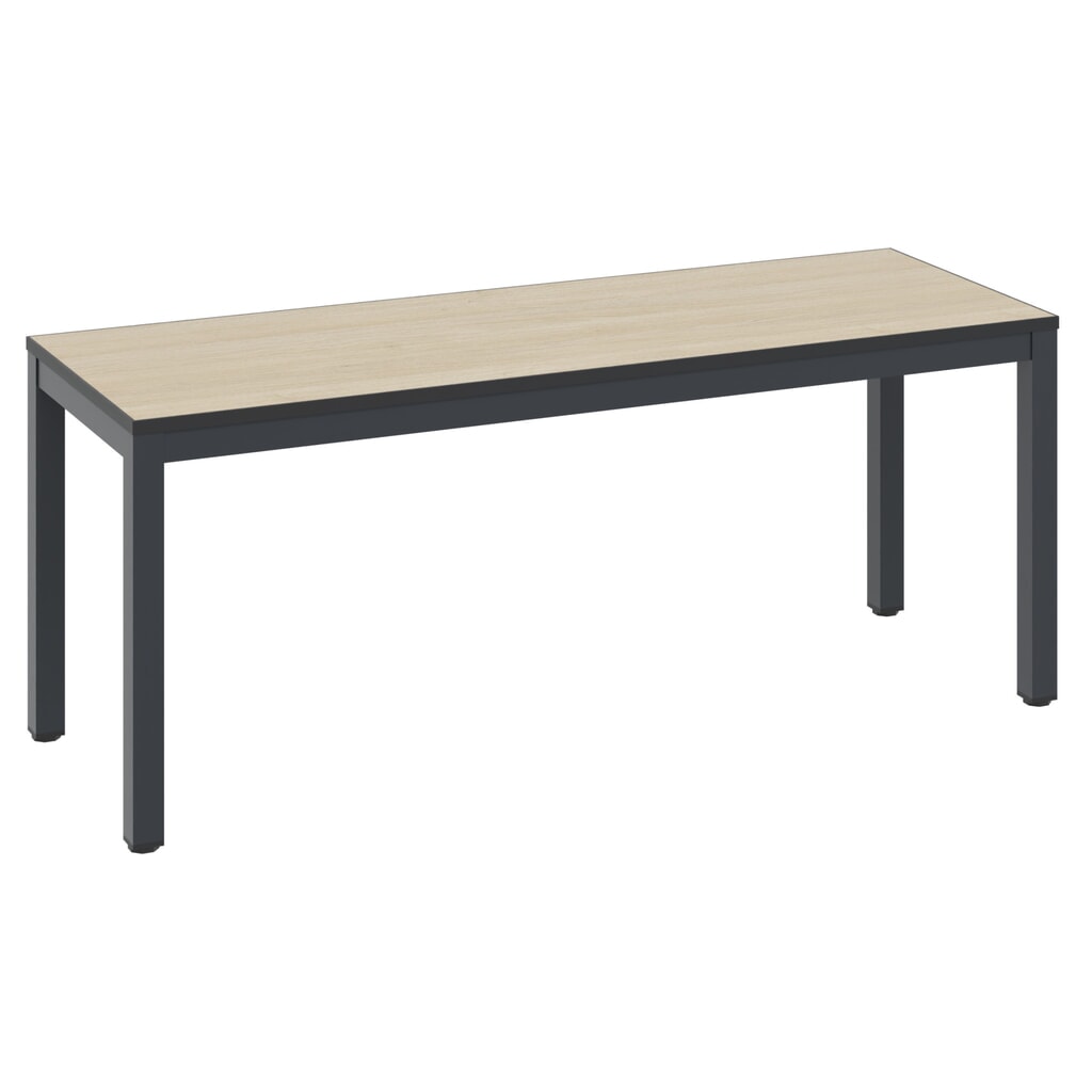 C+P Umkleidebank Basic Plus, Länge 1.000 mm, schwarzgrau/Eiche Sereno Produktabbildung: C+P Umkleidebank Basic Plus, Länge 1.000 mm, schwarzgrau/Eiche Sereno
