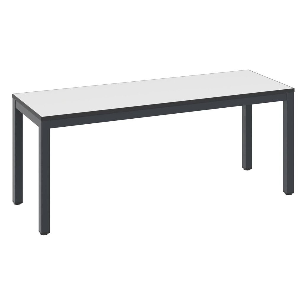 Produktabbildung Nr. 1: C+P Umkleidebank Basic Plus, Länge 1.000 mm, schwarzgrau/weiß