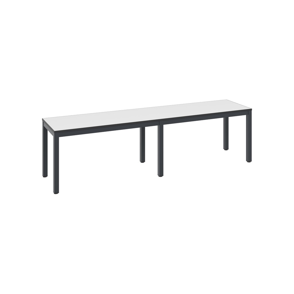 C+P Umkleidebank Basic Plus, Länge 1.500 mm, schwarzgrau/weiß Produktabbildung Nr. 1: C+P Umkleidebank Basic Plus, Länge 1.500 mm, schwarzgrau/weiß