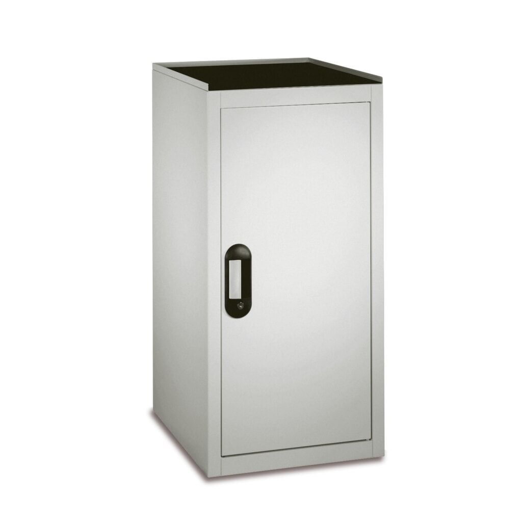 C+P Chemikalienschrank Acurado, 2 verzinkte Auffangwannen, HxBxT 1.000 x 500 x 500 mm, lichtgrau, verkehrsgelb Produktabbildung: C+P Chemikalienschrank Acurado, 2 verzinkte Auffangwannen, HxBxT 1.000 x 500 x 500 mm, lichtgrau, verkehrsgelb