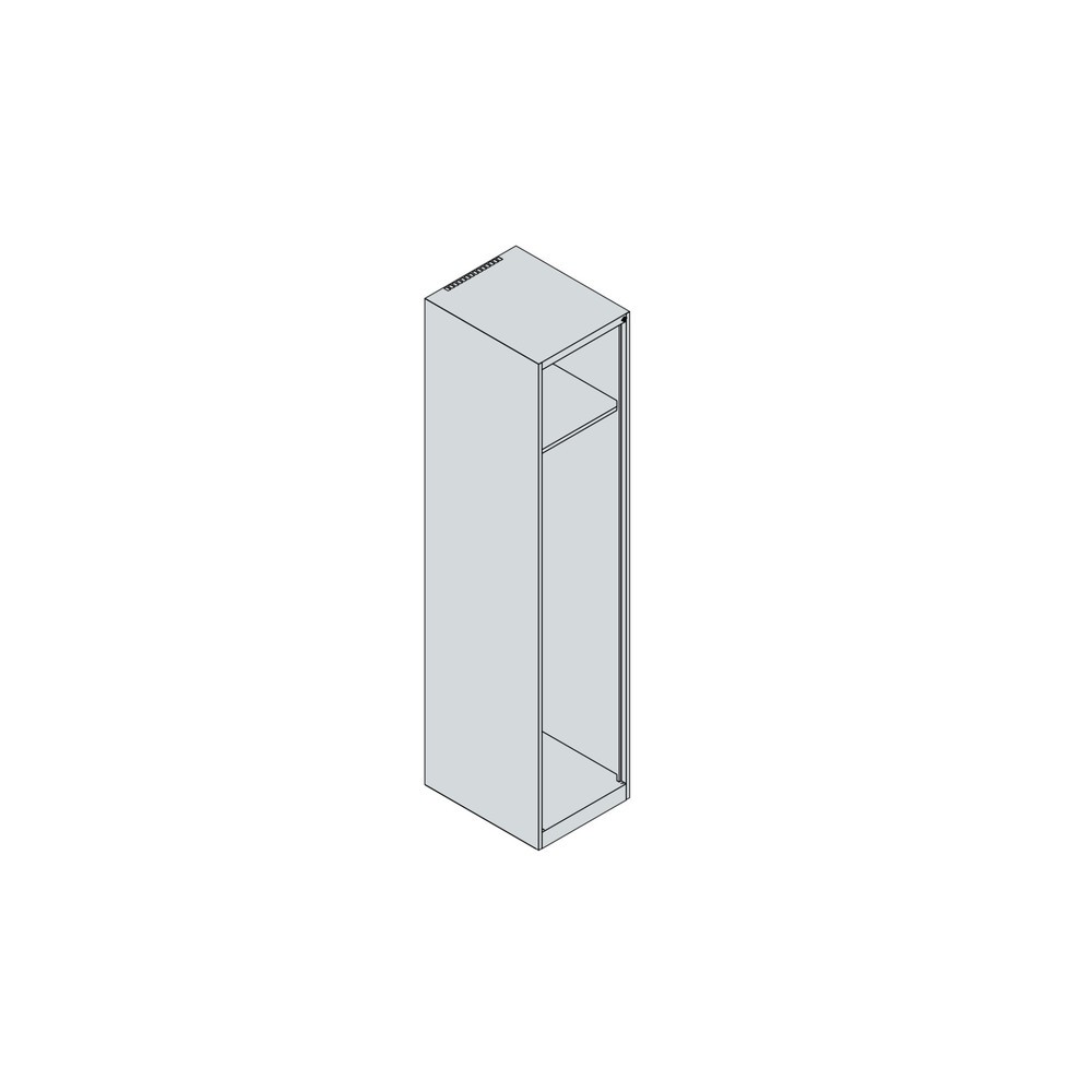 N° de l'image du produit 5 : C+P Vestiaire pompier EXPERT, pieds, 1 compartiment, HxlxP 1 850 x 400 x 500 mm, gris clair, avec support de casque