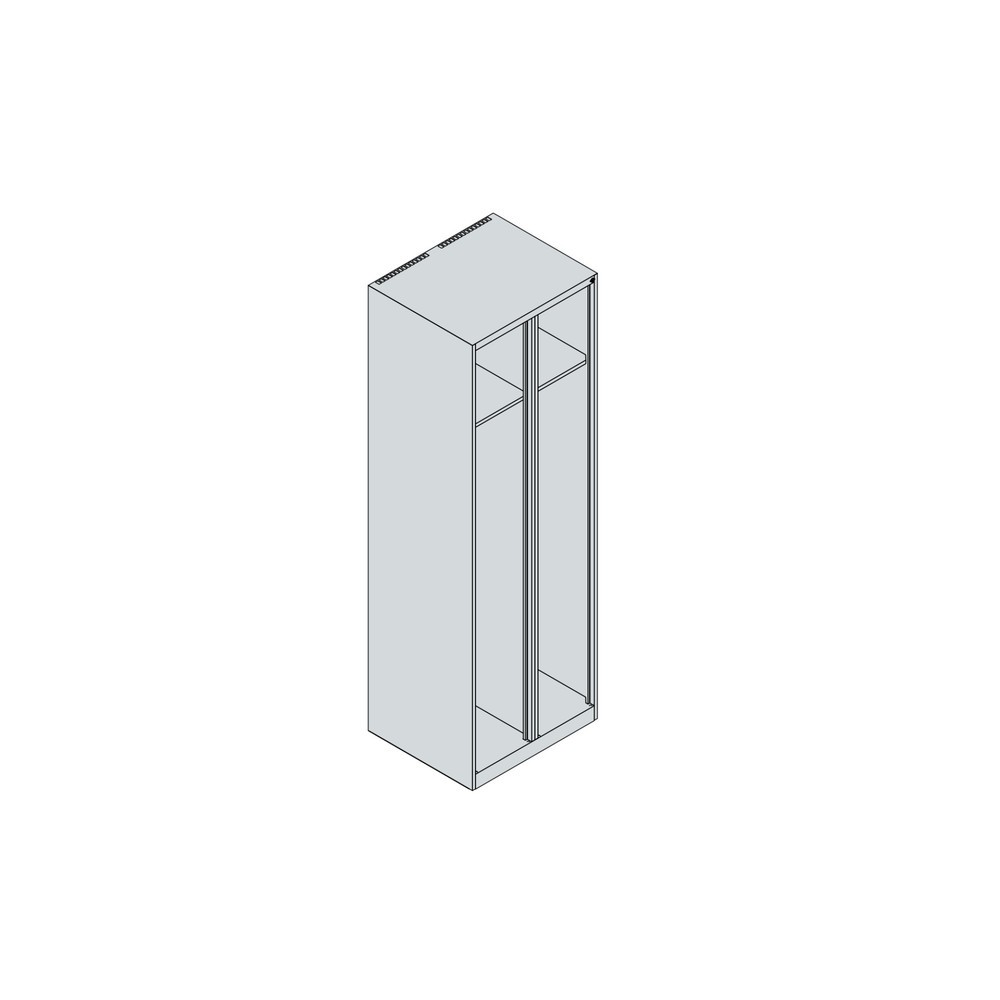 N° de l'image du produit 5 : C+P Vestiaire pompier EXPERT, pieds, 2 compartiments, HxlxP 1 850 x 600 x 500 mm, gris anthracite, avec support de casque