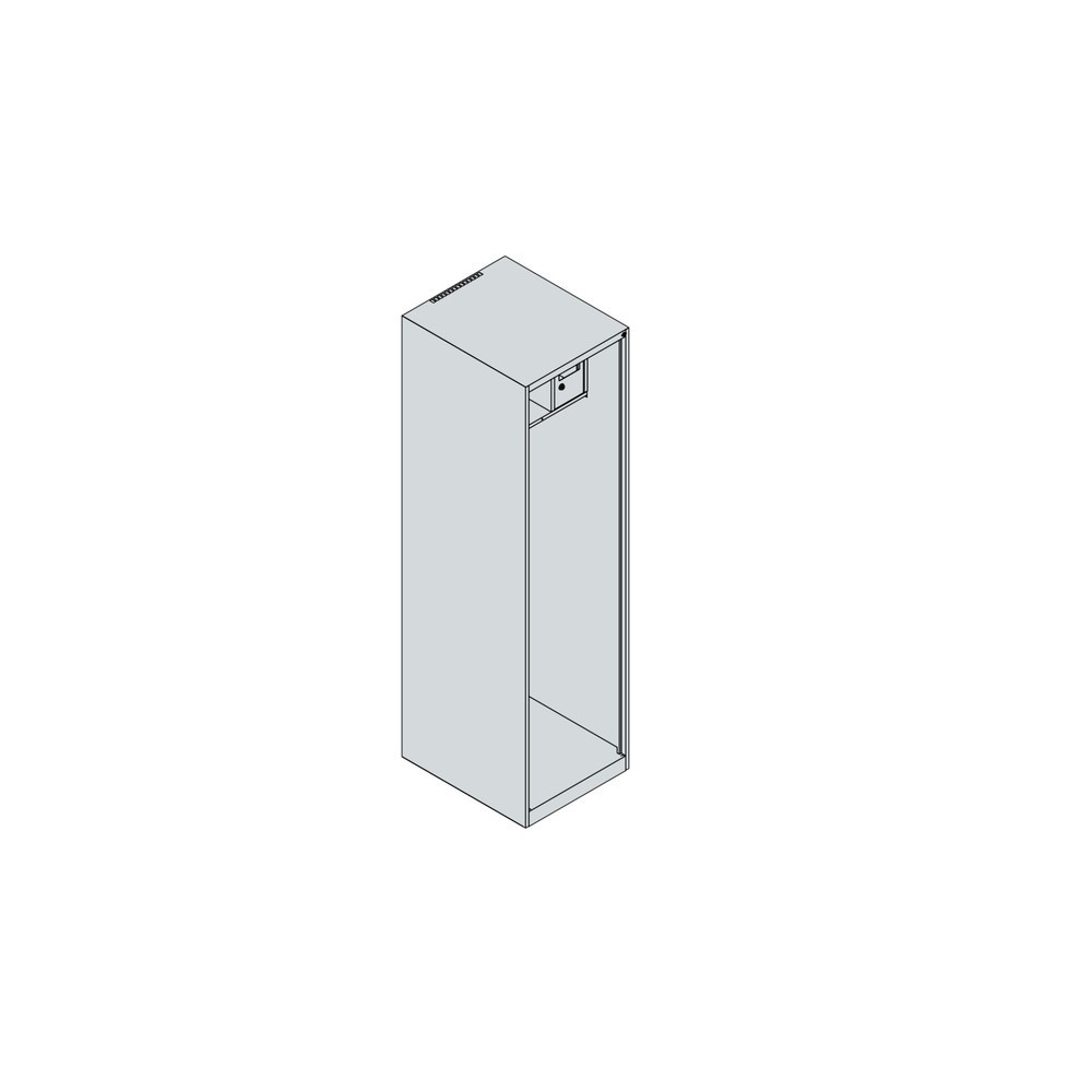 N° de l'image du produit 4 : C+P Vestiaire pompier FLEXO, patins, 1 compartiment, HxlxP 1 850 x 500 x 600 mm, gris clair, avec support de casque