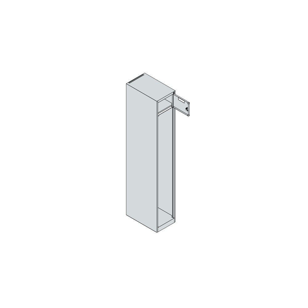 N° de l'image du produit 4 : C+P Vestiaire pompier PRAKTUS, patins, 1 compartiment, HxlxP 1 850 x 300 x 500 mm, gris anthracite