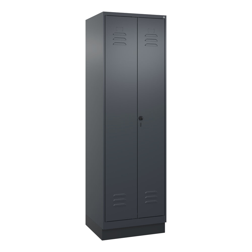 Produktabbildung Nr. 9: C+P Wäsche-, Kombispind Classic PLUS, Sockel, 2 Abteile, HxBxT 1.950 x 600 x 500 mm, anthrazitgrau, anthrazitgrau, für Vorhängeschloss