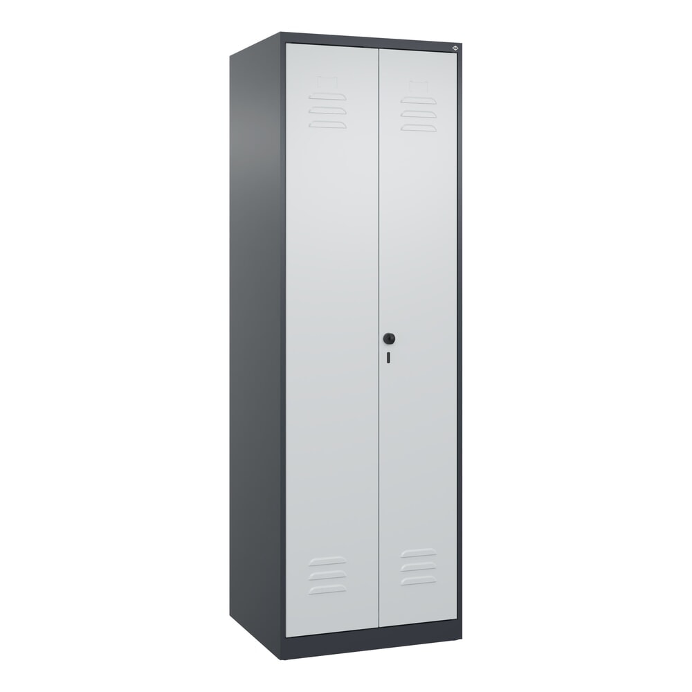 C+P Wäsche-Spind Classic PLUS, 2 Abteile, HxBxT 1.850 x 600 x 500 mm, anthrazitgrau, lichtgrau, für Vorhängeschloss, mit Mitteltrennwand Produktabbildung Nr. 9: C+P Wäsche-Spind Classic PLUS, 2 Abteile, HxBxT 1.850 x 600 x 500 mm, anthrazitgrau, lichtgrau, für Vorhängeschloss, mit Mitteltrennwand