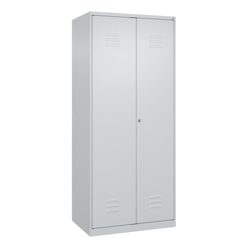 Produktabbildung Nr. 9: C+P Wäsche-Spind Classic PLUS, 2 Abteile, HxBxT 1.850 x 800 x 500 mm, lichtgrau, lichtgrau, Zylinderschloss, mit Mitteltrennwand