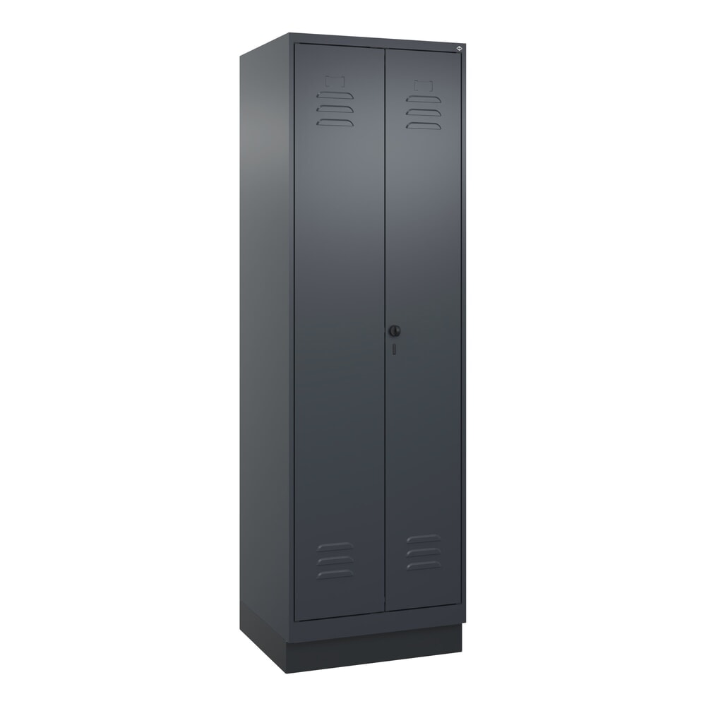C+P Wäsche-Spind Classic PLUS, Sockel, 2 Abteile, HxBxT 1.950 x 600 x 500 mm, anthrazitgrau, anthrazitgrau, für Vorhängeschloss, mit Mitteltrennwand Produktabbildung Nr. 9: C+P Wäsche-Spind Classic PLUS, Sockel, 2 Abteile, HxBxT 1.950 x 600 x 500 mm, anthrazitgrau, anthrazitgrau, für Vorhängeschloss, mit Mitteltrennwand
