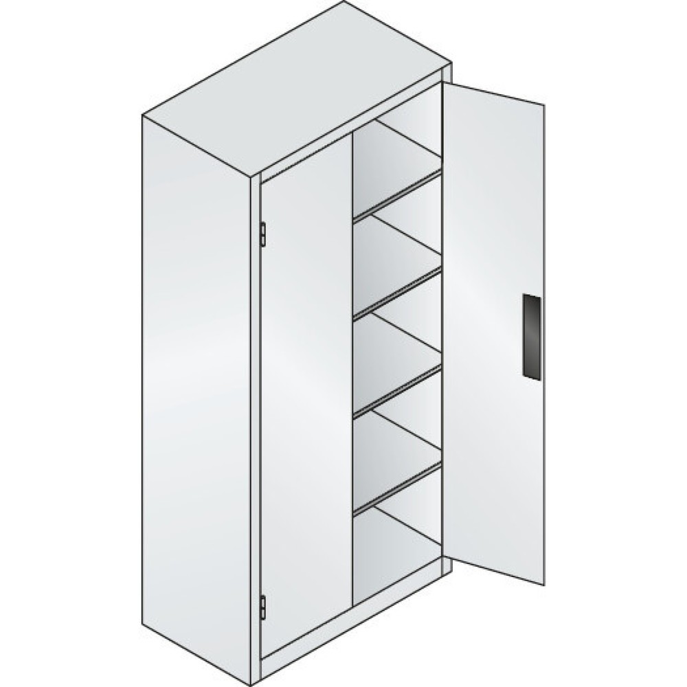 Produktabbildung Nr. 3: C+P Schwerlastschrank mit 4 Fachböden, HxBxT 1.950 x 930 x 500 mm, lichtgrau, anthrazitgrau