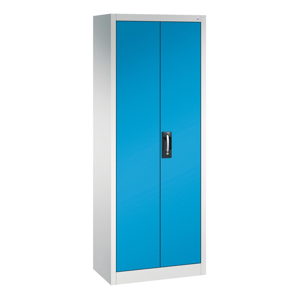 Produktabbildung Nr. 1: C+P Werkstatt-Flügeltürschrank mit 4 Fachböden, HxBxT 1.950 x 800 x 400 mm, lichtgrau, lichtblau