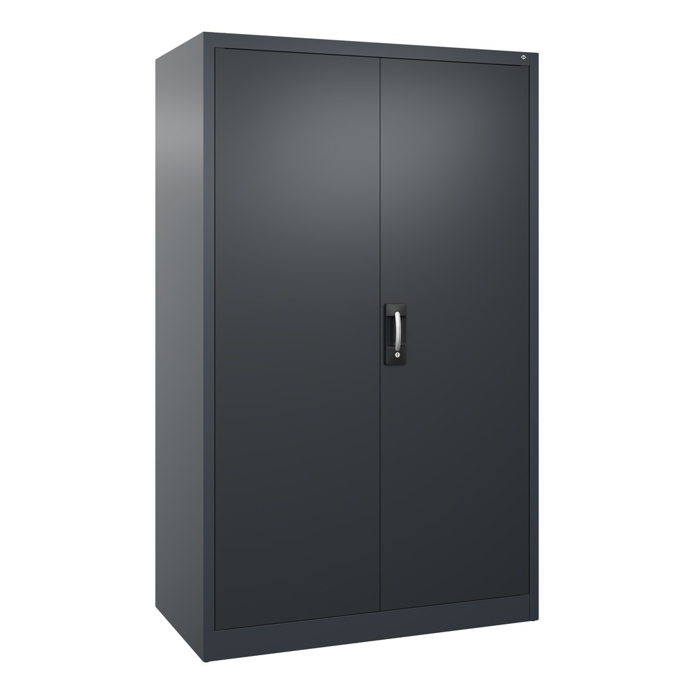 Produktabbildung: C+P Werkstatt-Flügeltürschrank mit 4 Fachböden, HxBxT 1.950 x  1.200 x 600 mm, anthrazitgrau, schwarzgrau