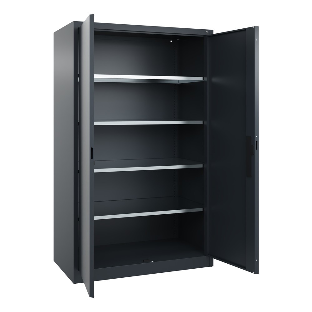 Produktabbildung Nr. 17: C+P Werkstatt-Flügeltürschrank mit 4 Fachböden, HxBxT 1.950 x  1.200 x 600 mm, anthrazitgrau, anthrazitgrau