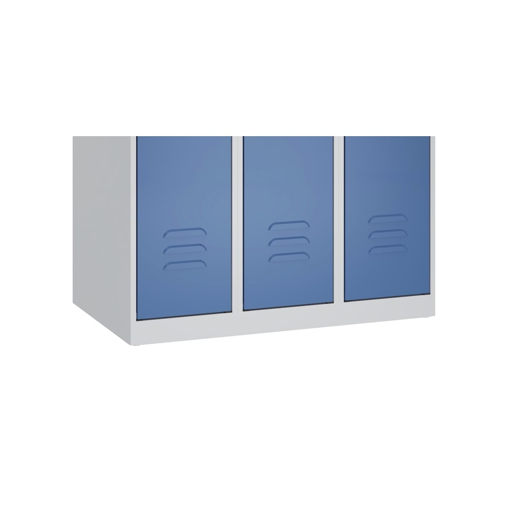 Produktabbildung Nr. 7: C+P Wäsche-, Garderobenspind Classic PLUS, 2 Abteile, HxBxT 1.850 x 600 x 500 mm, lichtgrau, enzianblau, für Vorhängeschloss
