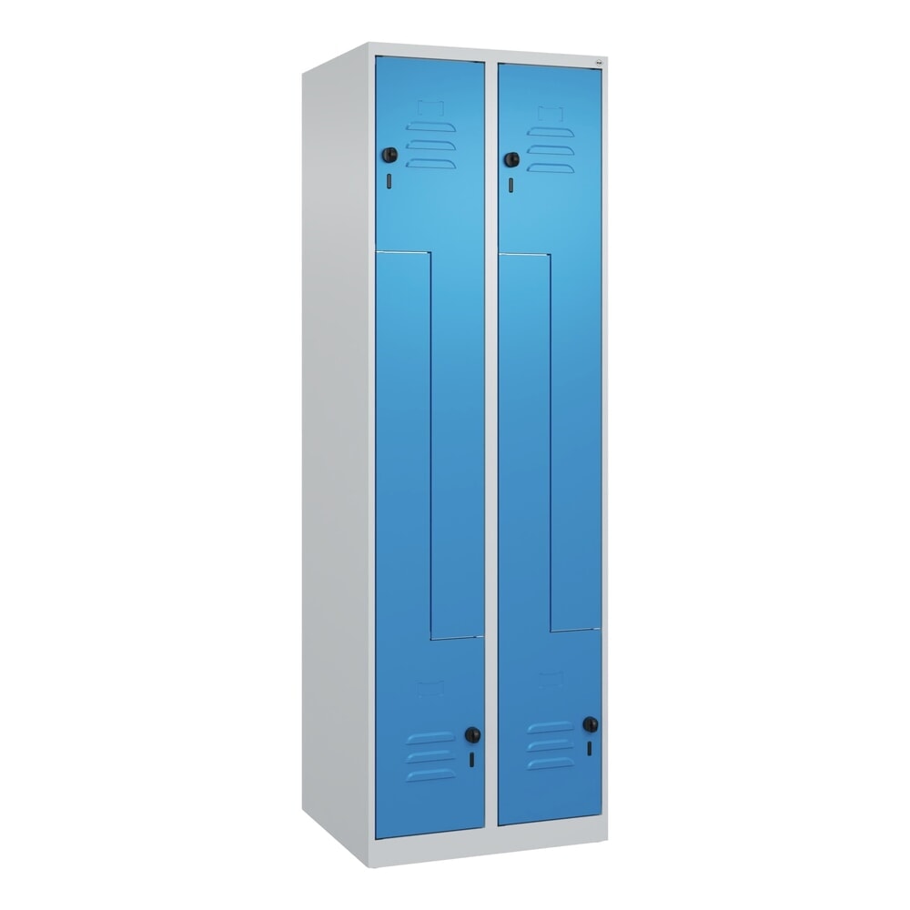 Produktabbildung Nr. 9: C+P Z-Spind Classic PLUS, 4 Abteile, HxBxT 1.850 x 600 x 500 mm, lichtgrau, lichtblau, für Vorhängeschloss