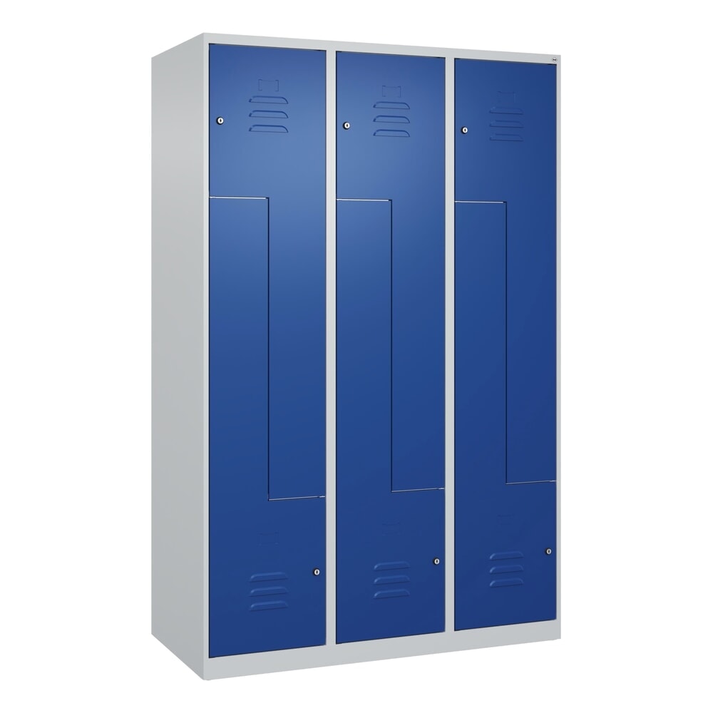 Produktabbildung Nr. 9: C+P Z-Spind Classic PLUS, 6 Abteile, HxBxT 1.850 x 1.200 x 500 mm, lichtgrau, enzianblau, Zylinderschloss