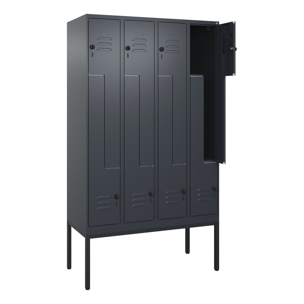 C+P Z-Spind Classic PLUS, Gestell, 8 Abteile, HxBxT 2.120 x 1.200 x 500 mm, anthrazitgrau, anthrazitgrau, für Vorhängeschloss Produktabbildung Nr. 1: C+P Z-Spind Classic PLUS, Gestell, 8 Abteile, HxBxT 2.120 x 1.200 x 500 mm, anthrazitgrau, anthrazitgrau, für Vorhängeschloss