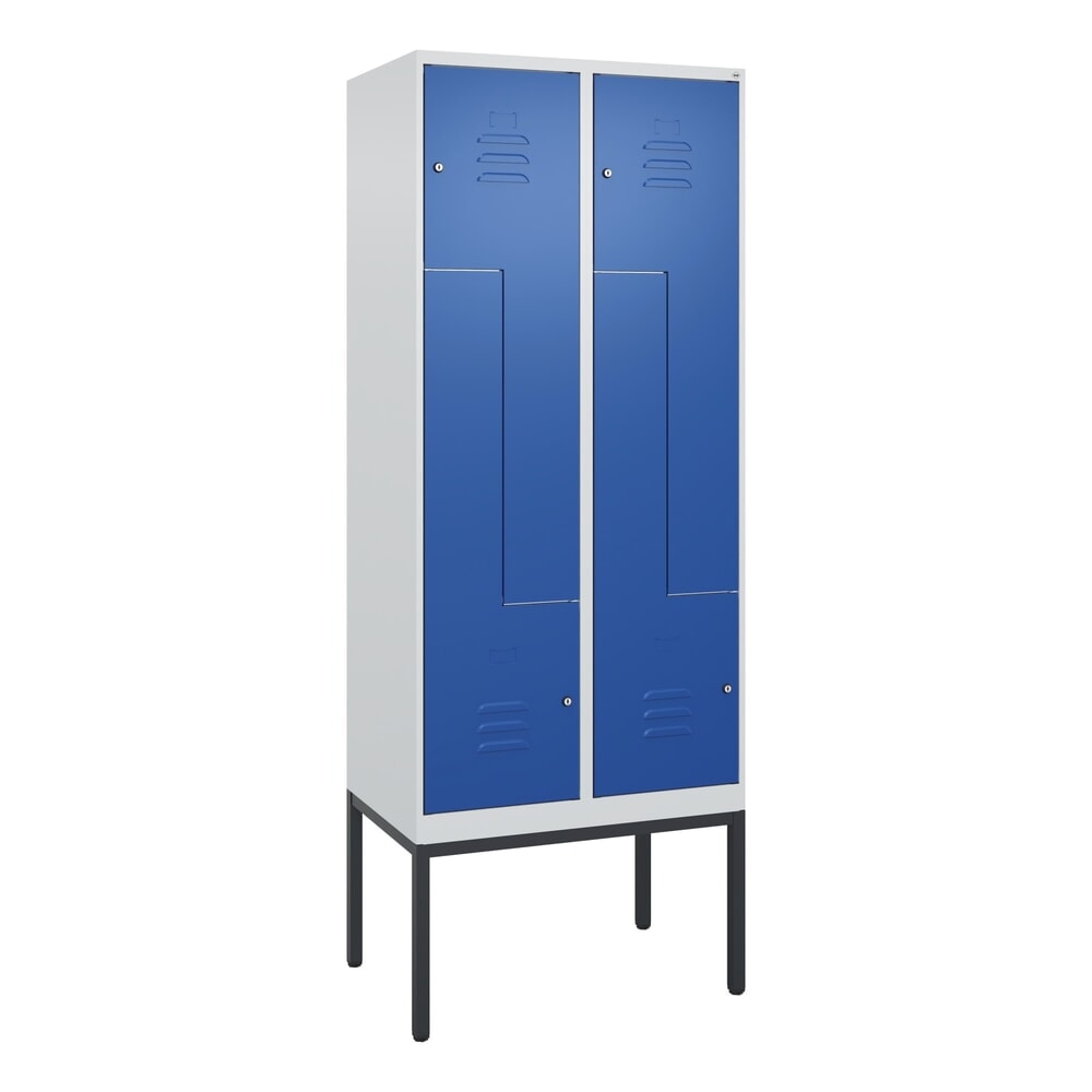 C+P Z-Spind Classic PLUS, Gestell, 4 Abteile, HxBxT 2.120 x 800 x 500 mm, lichtgrau, enzianblau, Zylinderschloss Produktabbildung Nr. 9: C+P Z-Spind Classic PLUS, Gestell, 4 Abteile, HxBxT 2.120 x 800 x 500 mm, lichtgrau, enzianblau, Zylinderschloss