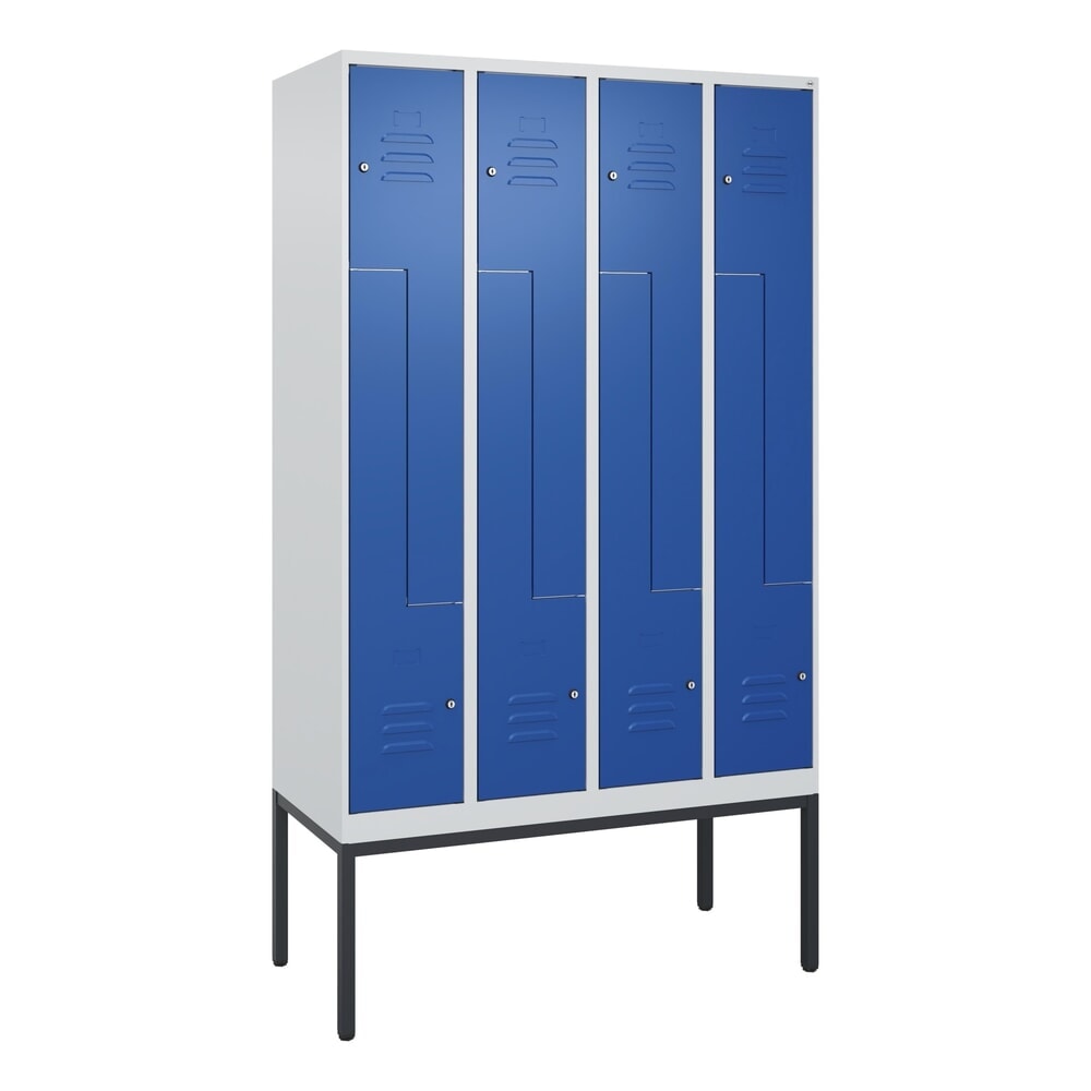 Produktabbildung Nr. 9: C+P Z-Spind Classic PLUS, Gestell, 8 Abteile, HxBxT 2.120 x 1.200 x 500 mm, lichtgrau, enzianblau, Zylinderschloss