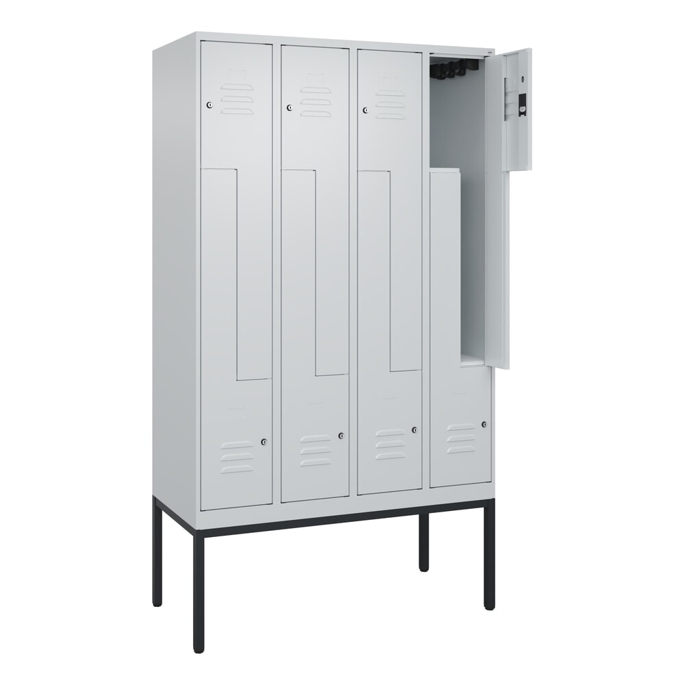 C+P Z-Spind Classic PLUS, Gestell, 8 Abteile, HxBxT 2.120 x 1.200 x 500 mm, lichtgrau, lichtgrau, Zylinderschloss Produktabbildung Nr. 1: C+P Z-Spind Classic PLUS, Gestell, 8 Abteile, HxBxT 2.120 x 1.200 x 500 mm, lichtgrau, lichtgrau, Zylinderschloss