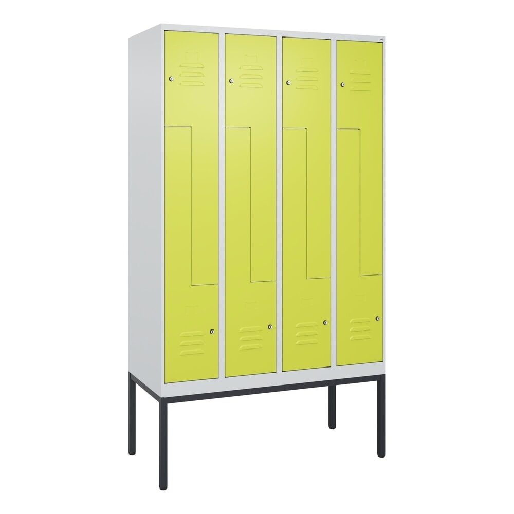 C+P Z-Spind Classic PLUS, Gestell, 8 Abteile, HxBxT 2.120 x 1.200 x 500 mm, lichtgrau, clowngrün, Zylinderschloss Produktabbildung Nr. 9: C+P Z-Spind Classic PLUS, Gestell, 8 Abteile, HxBxT 2.120 x 1.200 x 500 mm, lichtgrau, clowngrün, Zylinderschloss