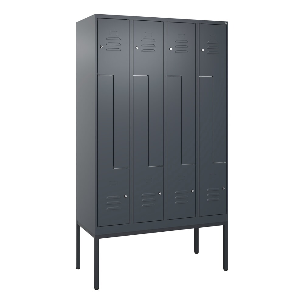 Produktabbildung Nr. 9: C+P Z-Spind Classic PLUS, Gestell, 8 Abteile, HxBxT 2.120 x 1.200 x 500 mm, anthrazitgrau, anthrazitgrau, Zylinderschloss