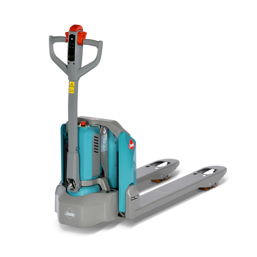 C-Ware Elektro-Hubwagen Ameise® PTE 1.5 - Lithium-Ionen, Tragkraft 1.500 kg, Gabellänge 1.150 mm Produktabbildung: C-Ware Elektro-Hubwagen Ameise® PTE 1.5 - Lithium-Ionen, Tragkraft 1.500 kg, Gabellänge 1.150 mm