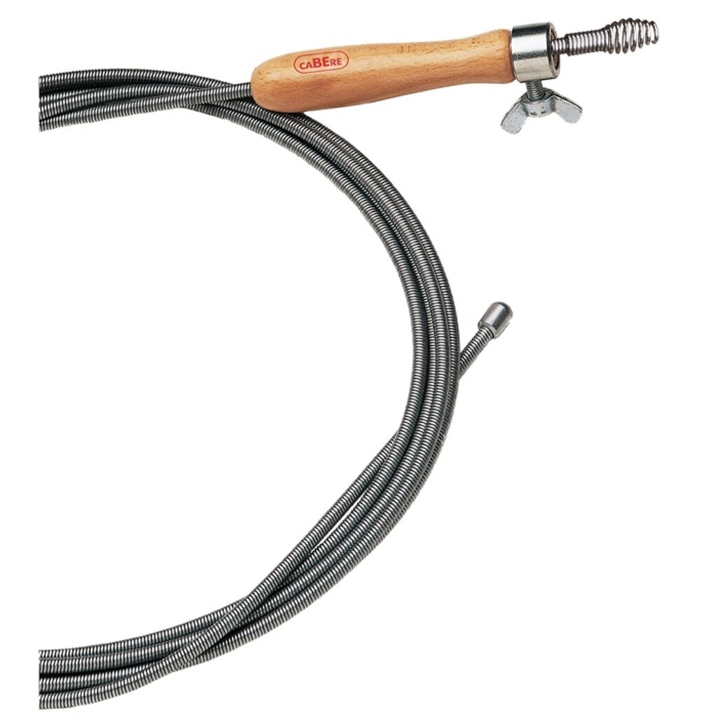 CABERE Rohrreinigungswelle L.5m Wellen-D.9mm Krallen-D.20mm einlagig Produktabbildung: CABERE Rohrreinigungswelle L.5m Wellen-D.9mm Krallen-D.20mm einlagig