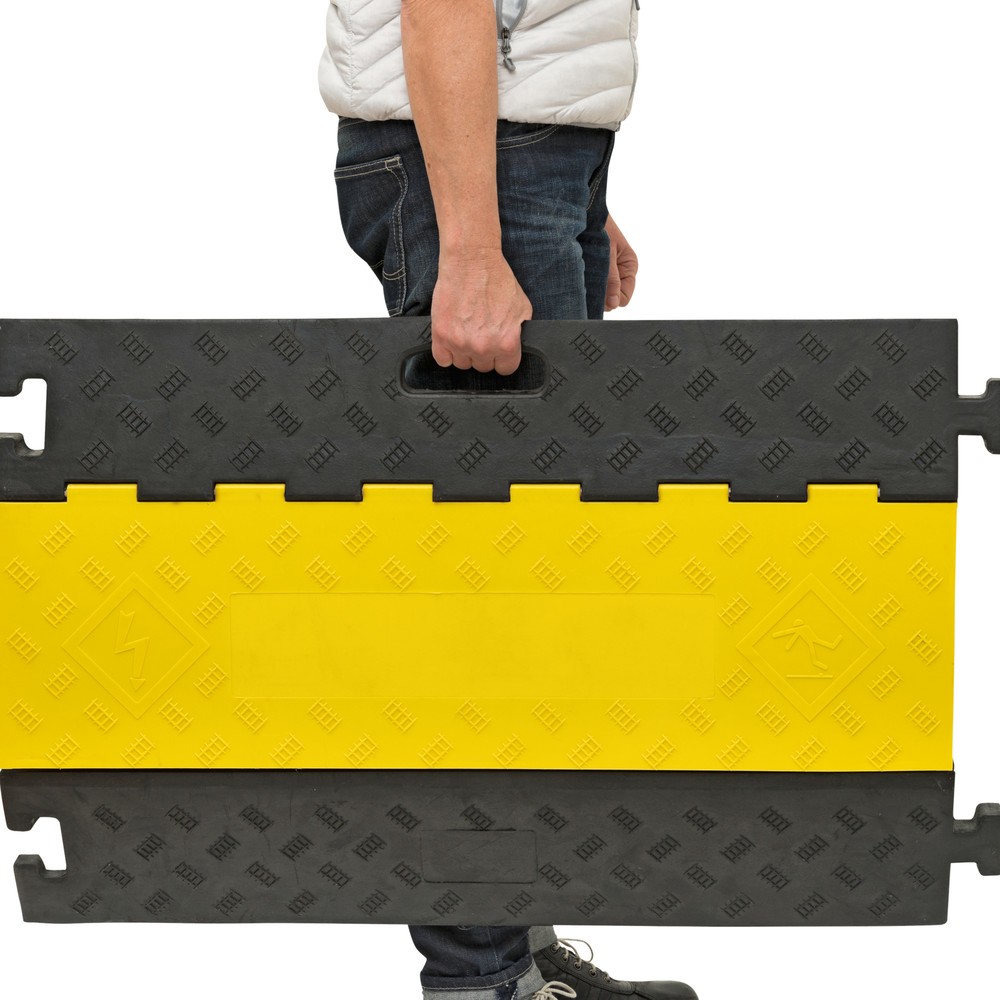 Product image no. 6: Cable bridge with 5 ducts, interconnectable, HxWxD 50 x 900 x 500 mm, black/yellow