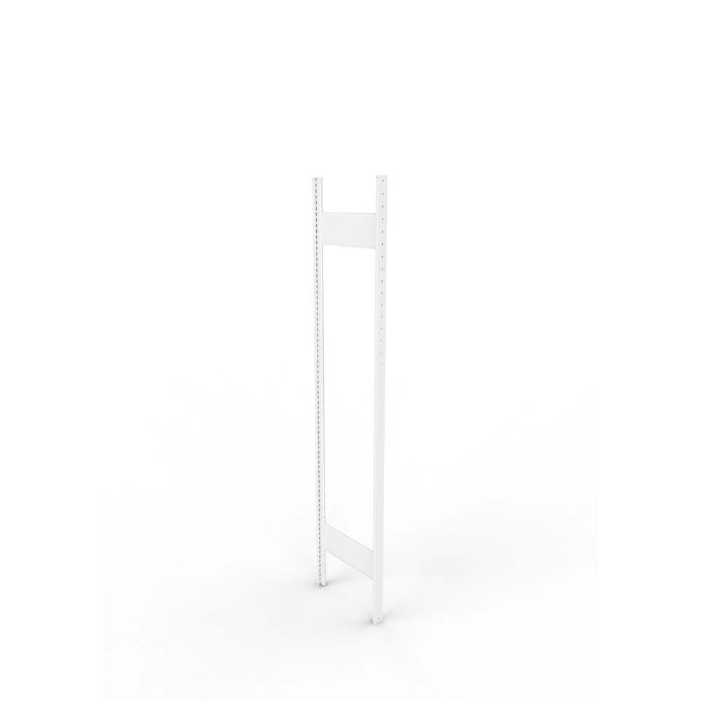 Illustration du produit: Cadre à montants pour rayonnage à tablettes META, clinché, 1 espace intermédiaire, H x l 2 000 x 400 mm, RAL 7035 gris clair
