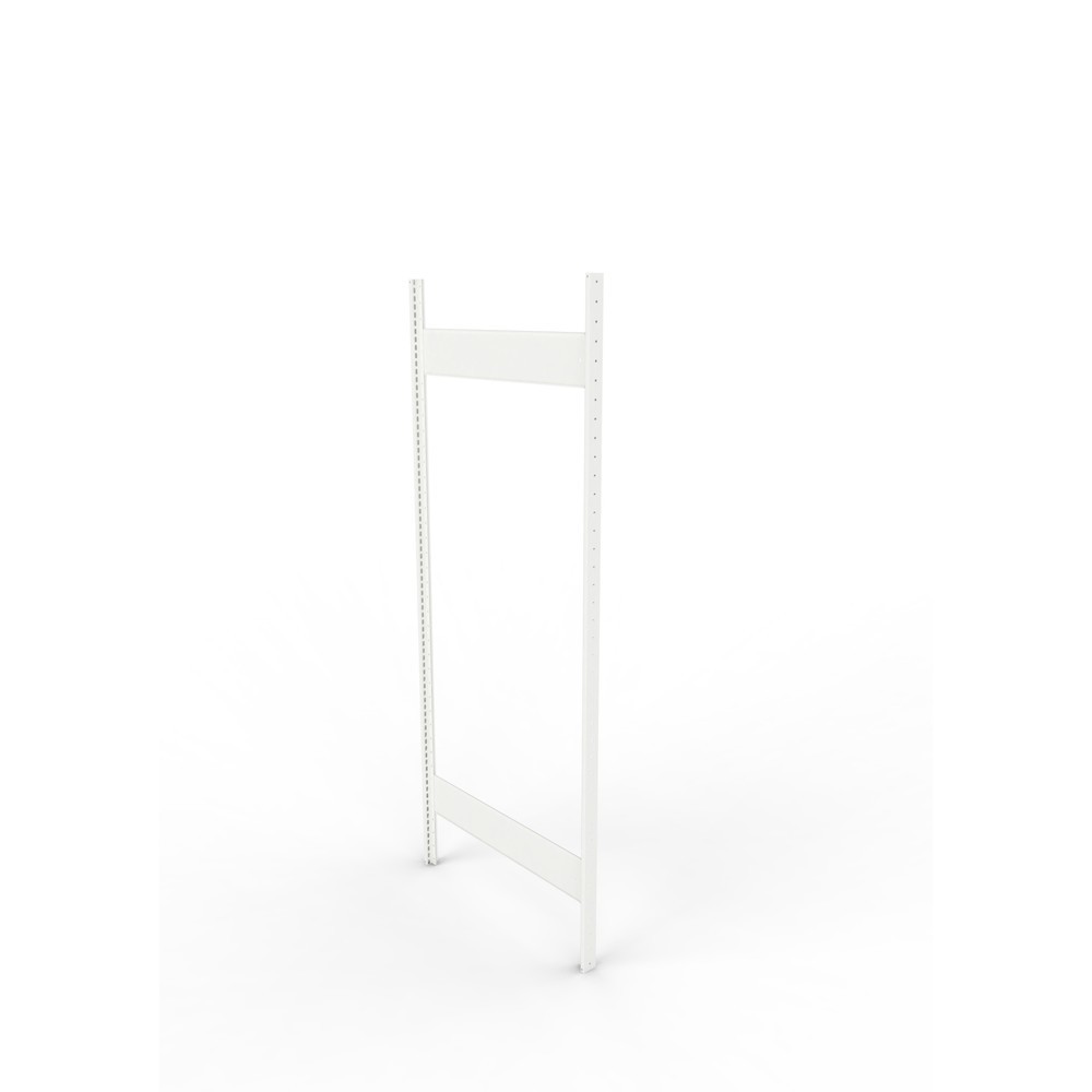 Illustration du produit: Cadre à montants pour rayonnage à tablettes META, clinché, 1 espace intermédiaire, H x l 2 000 x 800 mm, RAL 7035 gris clair