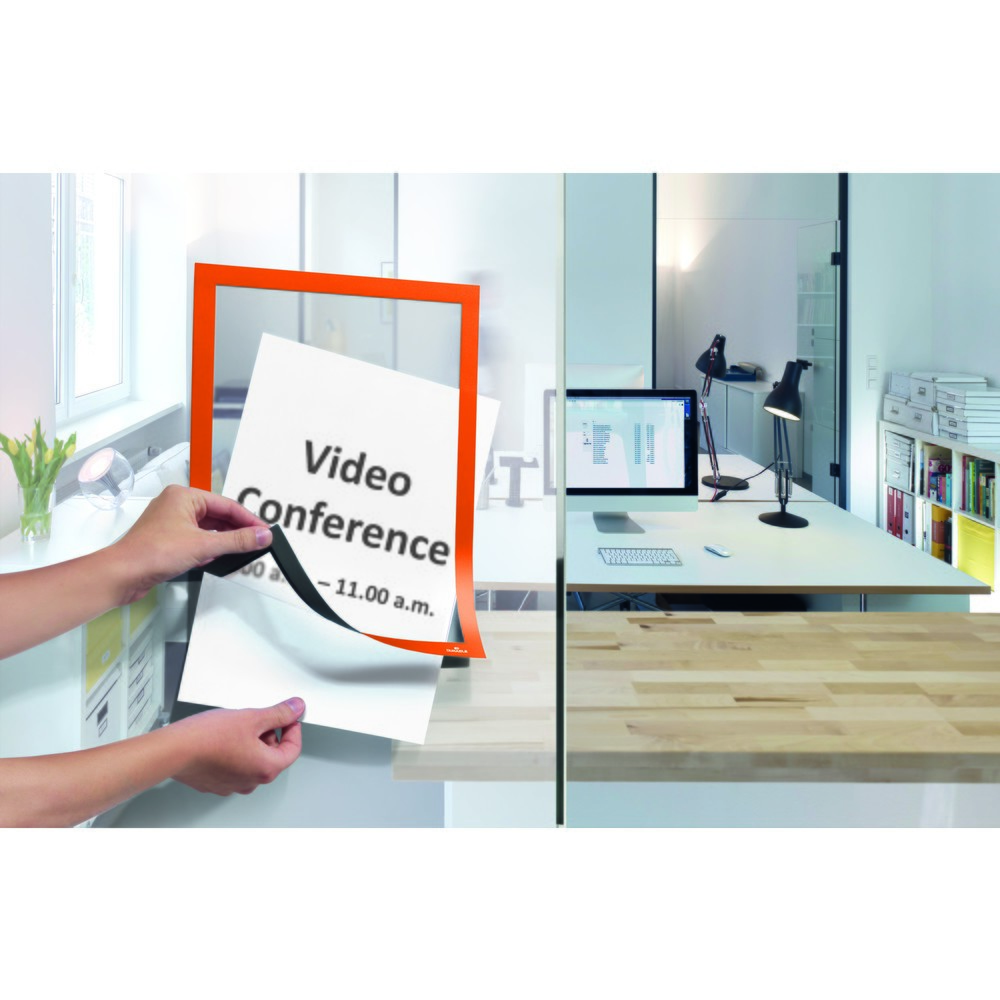 N° de l'image du produit 12 : Cadre d’information DURABLE DURAFRAME®, autocollant, DIN A4, orange