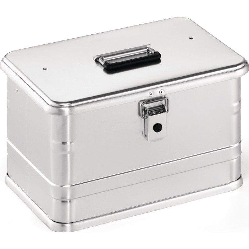 Illustration du produit: Boîte en aluminium, avec fermetures à levier rabattable avec trous, L432xl335xH275mm 29 l
