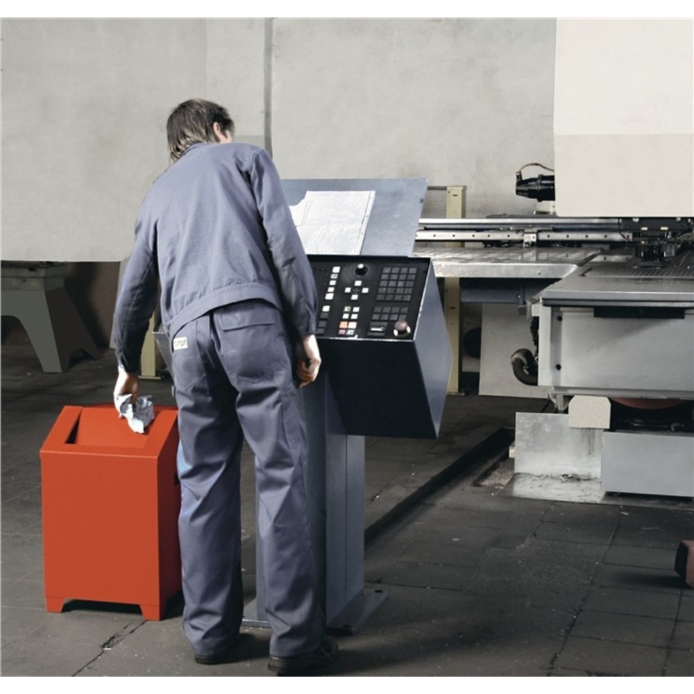 N° de l'image du produit 2 : Bac pour laine de nettoyage H680xl400xP400 mm boîtier rouge pompier, RAL 3000/cl