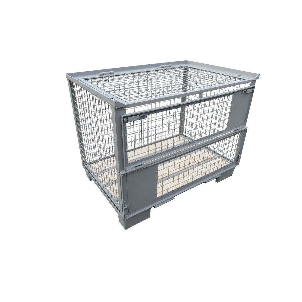 N° de l'image du produit 2 : Caisse grillagée Europool, avec couvercle à charnières