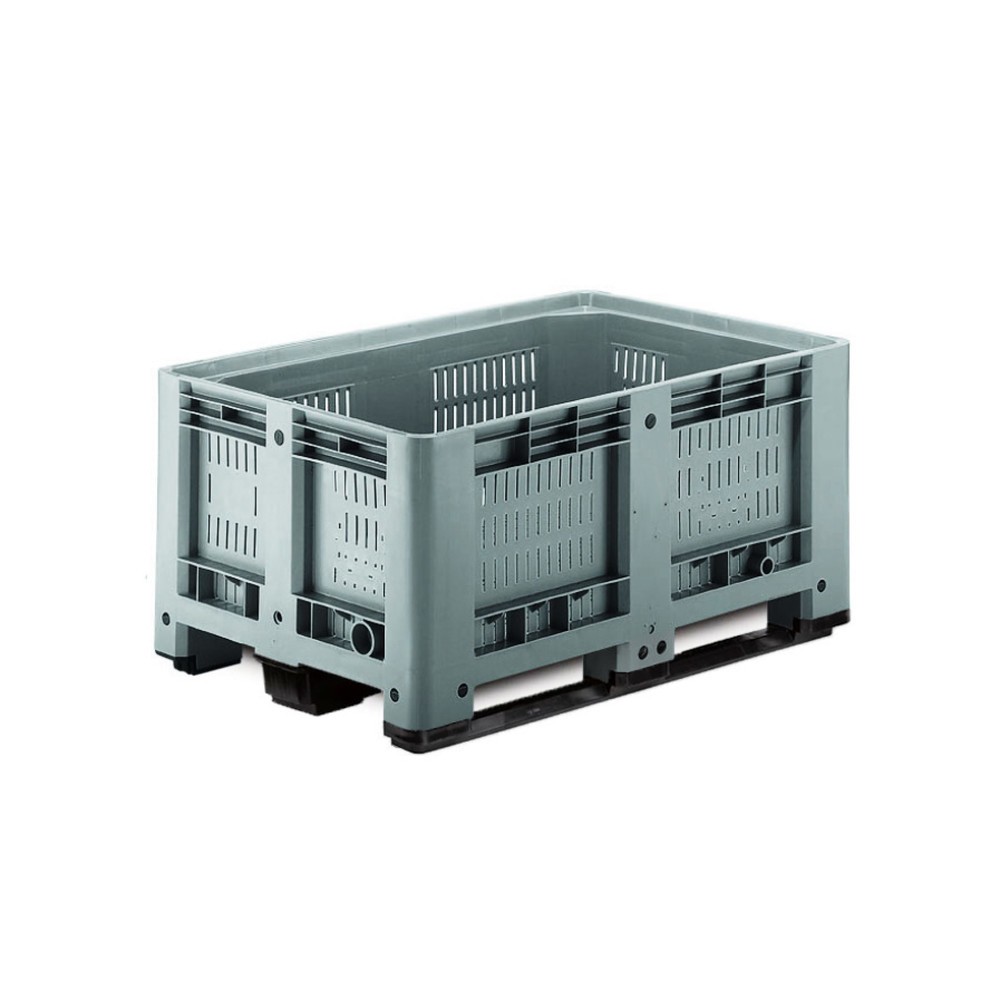 Illustration du produit: Caisse-palette M, 1 200x800x600 mm, ajourée, avec 3 patins