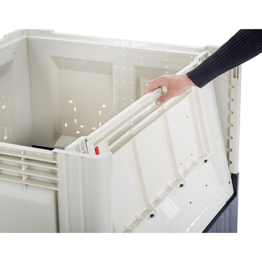N° de l'image du produit 3 : Caisse-palette, pliable, fermée, 1 200x800x973 mm, avec 4 pieds