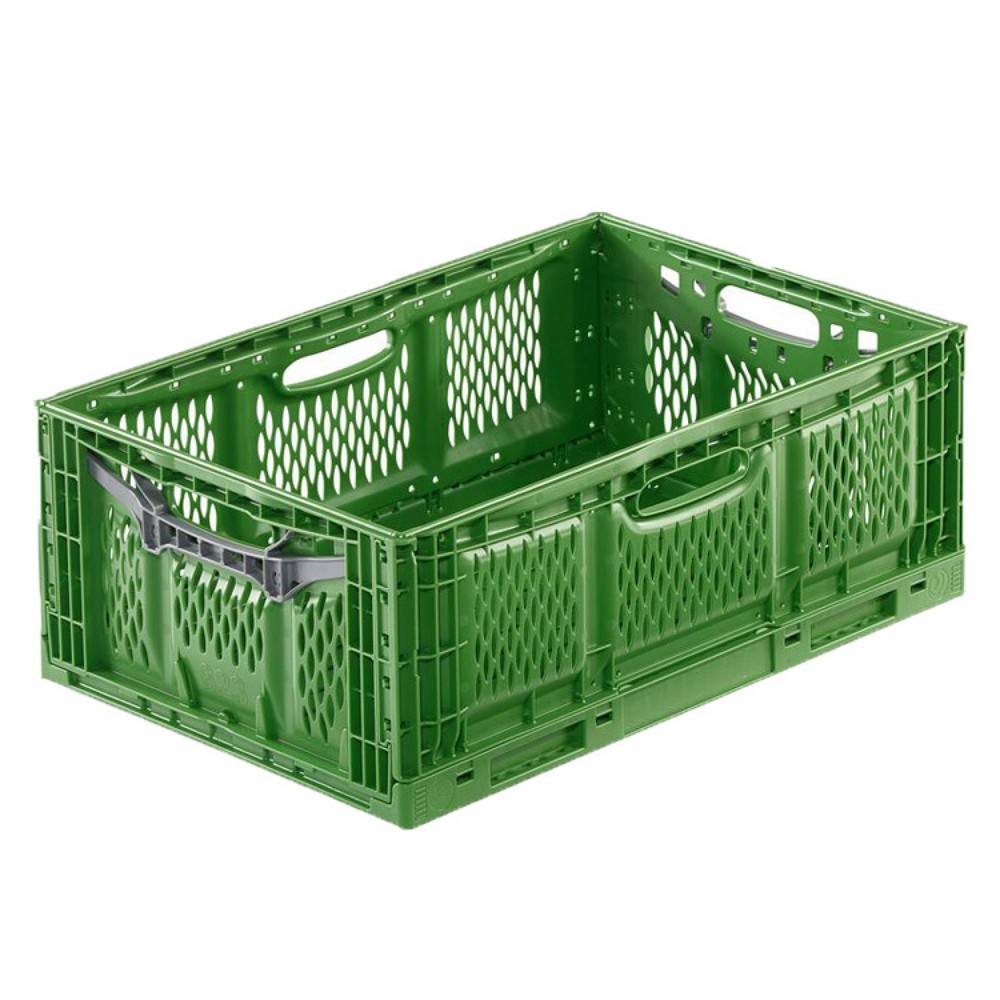 Illustration du produit: Alpha Eurobox en PPC, caisse pliable à parois ajourées, HxlxP. 230 x 400 x 600 mm