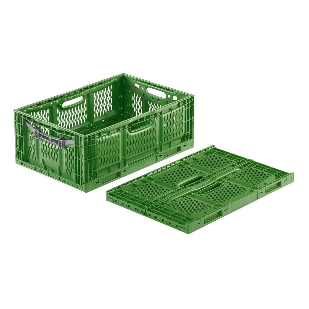 N° de l'image du produit 3 : Alpha Eurobox en PPC, caisse pliable à parois ajourées, HxlxP. 230 x 400 x 600 mm