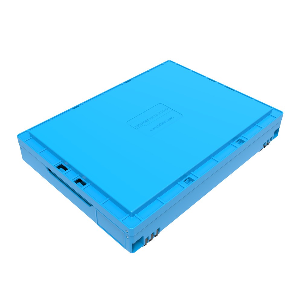 N° de l'image du produit 3 : Euronorm-Eurobox premium, avec couvercle à charnières, 21 litres, bleu