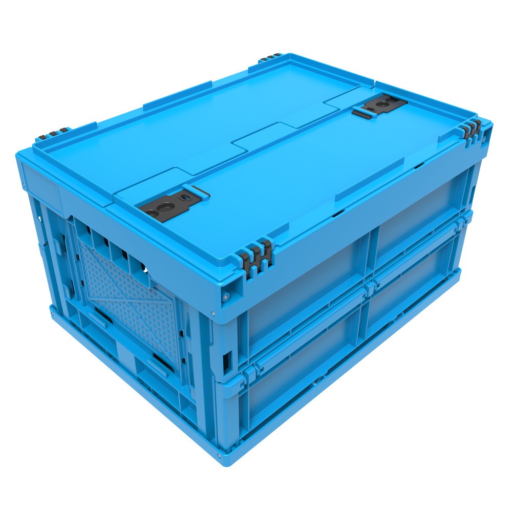 N° de l'image du produit 6 : Euronorm-Eurobox premium, avec couvercle à charnières, 21 litres, bleu