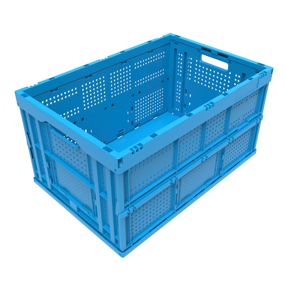 Illustration du produit: Euronorm-Eurobox premium, avec parois latérales perforées, bleu