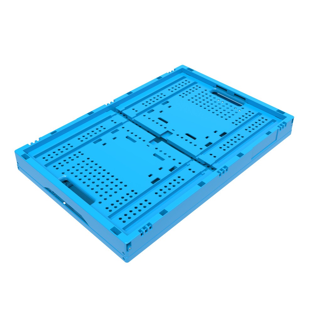 N° de l'image du produit 4 : Euronorm-Eurobox premium, avec parois latérales perforées, bleu