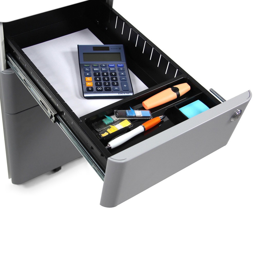 N° de l'image du produit 4 : Caisson à roulettes hjh OFFICE COLOR I métal, blanc / gris