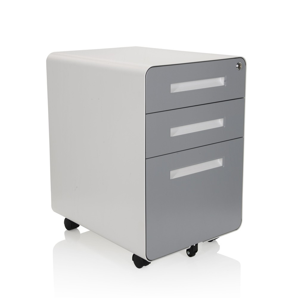 N° de l'image du produit 8 : Caisson à roulettes hjh OFFICE COLOR PLUS I métal, blanc / gris