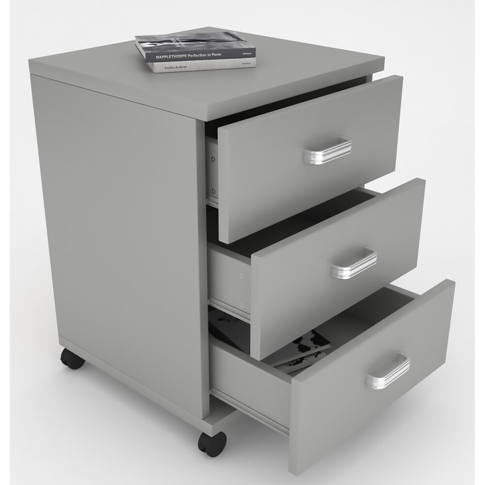 N° de l'image du produit 1 : Caisson à roulettes mobile VCM Tobila, gris