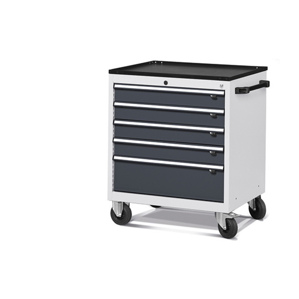 Imagen del producto: Cajonera con ruedas Fami FLEXA, 5 cajones, 853 x 794 x 600 mm (alto x ancho x fondo), gris claro, antracita