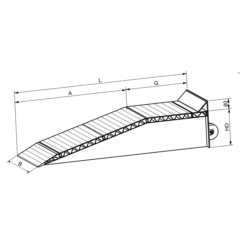 N° de l'image du produit 3 : Cales de montée en aluminium, capacité de charge 24 000 kg/paire, H x l x L 145 x 500 x 1 440 mm