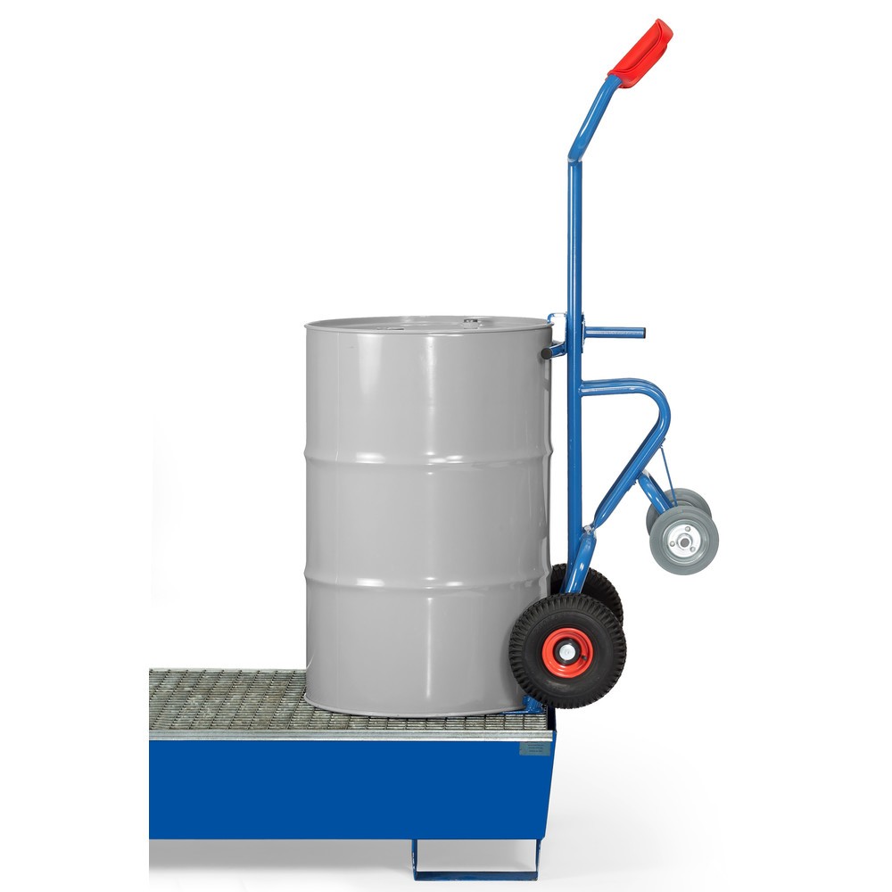 Número de imagen del producto 5: Ffetra® Carro de barril, capacidad de carga 300 kg, con 2 ruedas de apoyo, neumáticos de aire